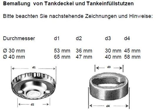 Tankdeckel, abschließbar B40
