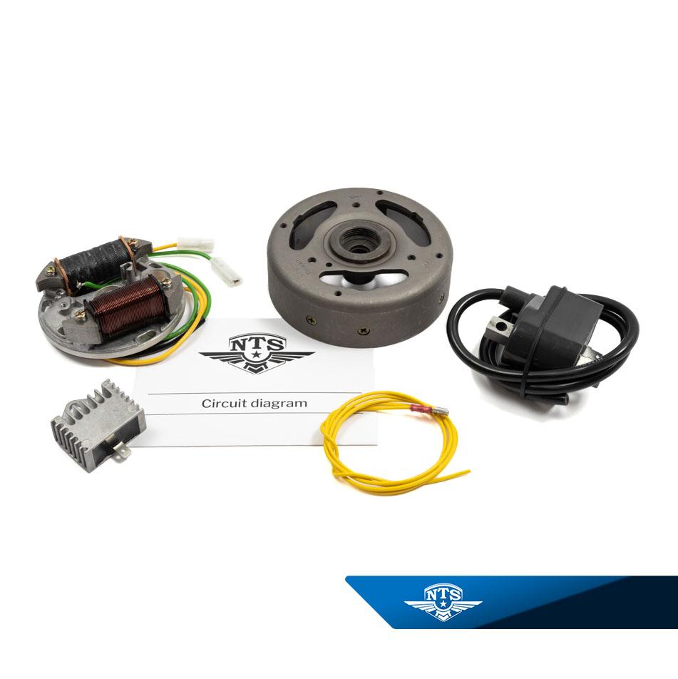 Zündanlage-Lichtmaschine, neu 6V-33W Elektronisch für Puch, Sachs, Zündapp