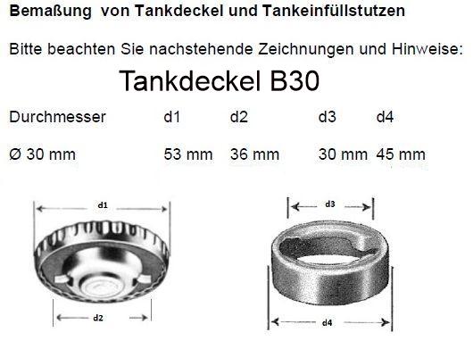 Tankdeckel, abschließbar, verchromt