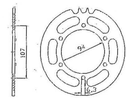 Kettenrad Hercules - Sachs 40Z.