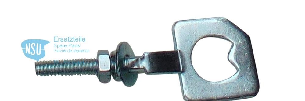 Zündapp-Kettenspanner mit Nase, links