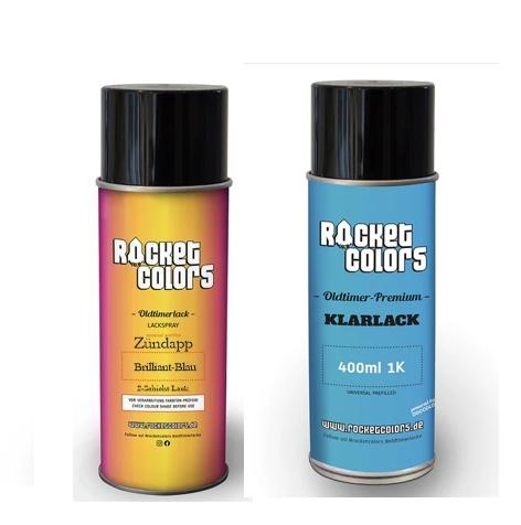 Spraylack Zündapp brillant-blau Zweischichtlack+Klarlackspray