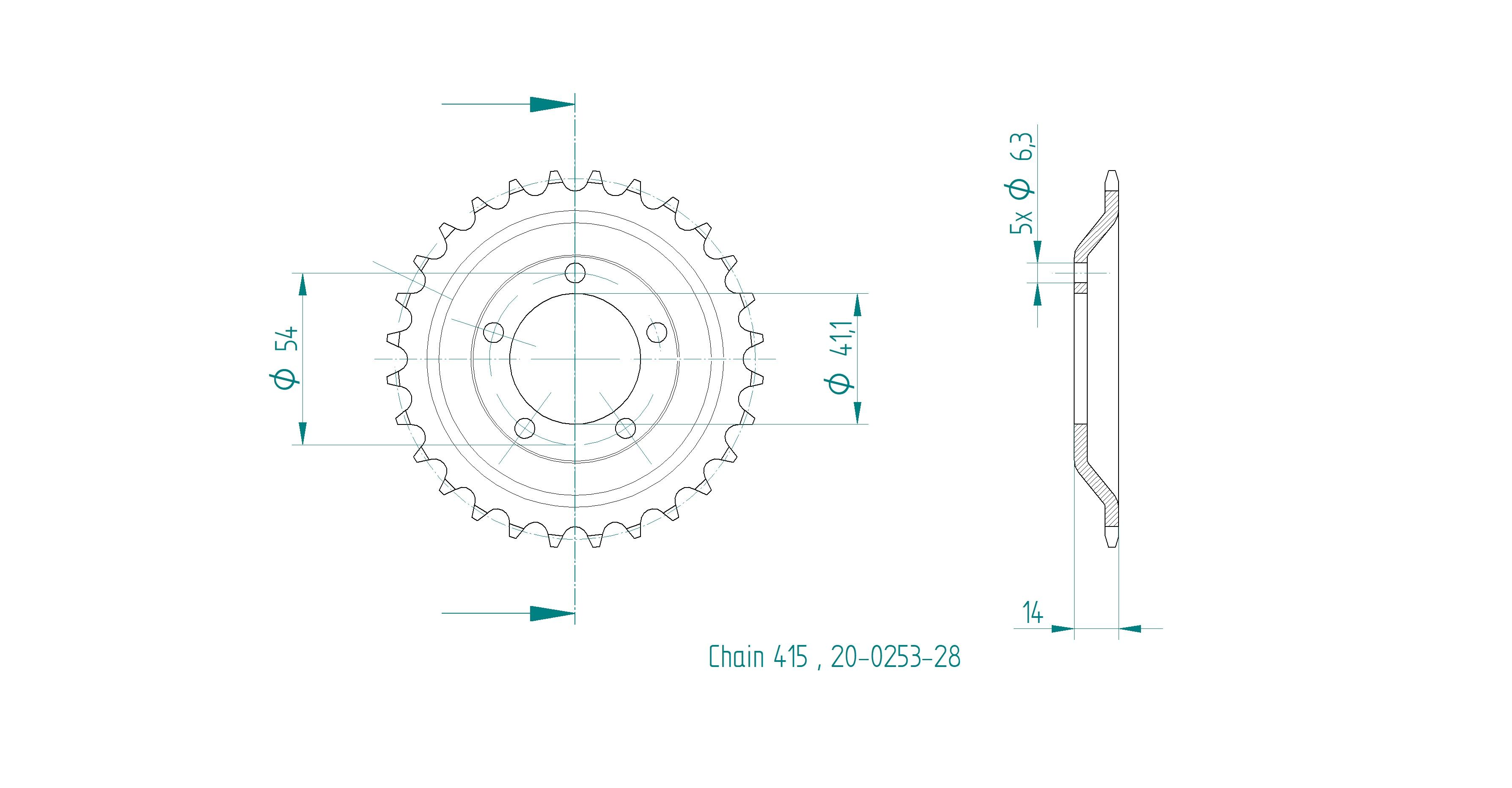 Kettenrad Fichtel & Sachs 28Z, Hercules, Pränafa u.a.